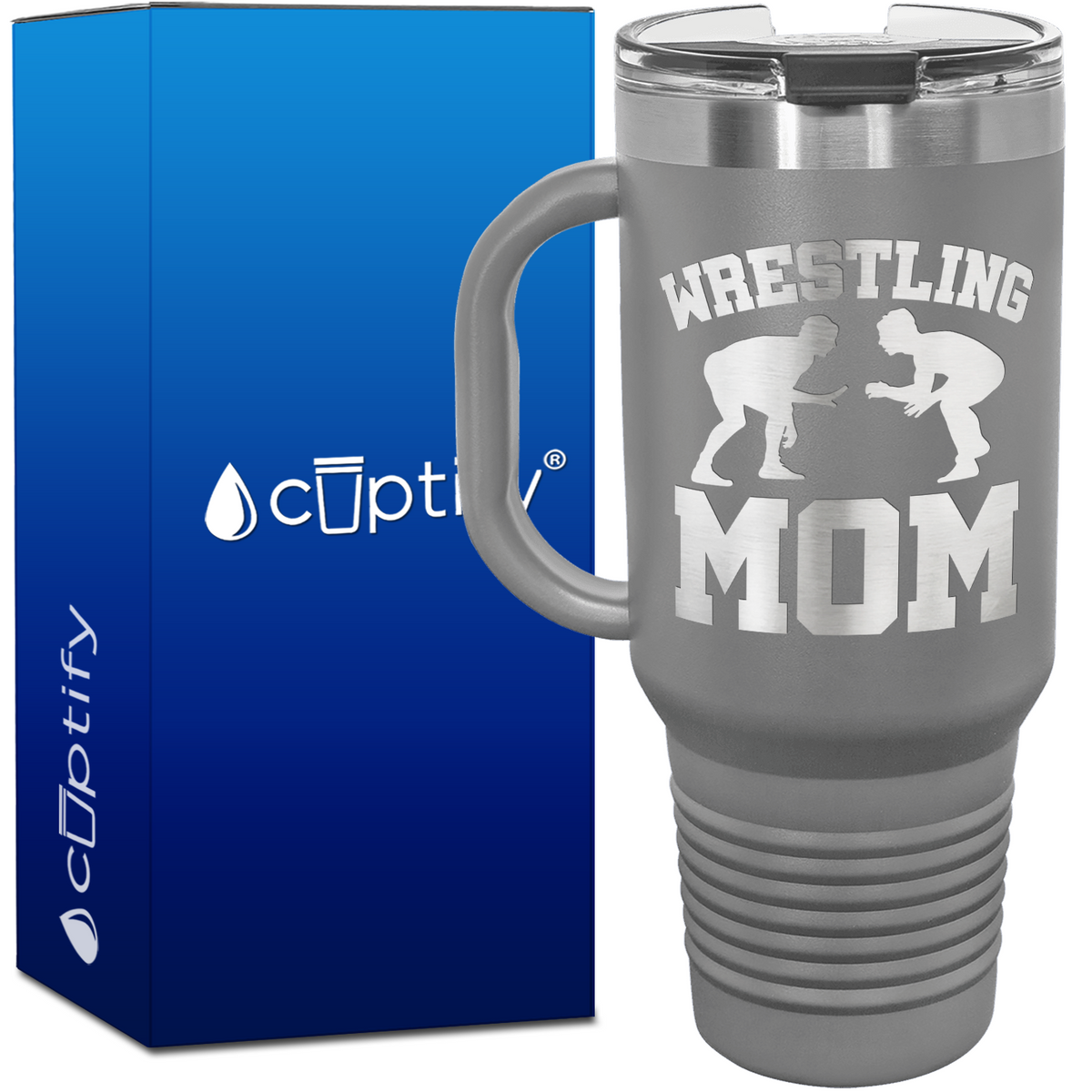 Wrestling Mom 40oz Travel Mug