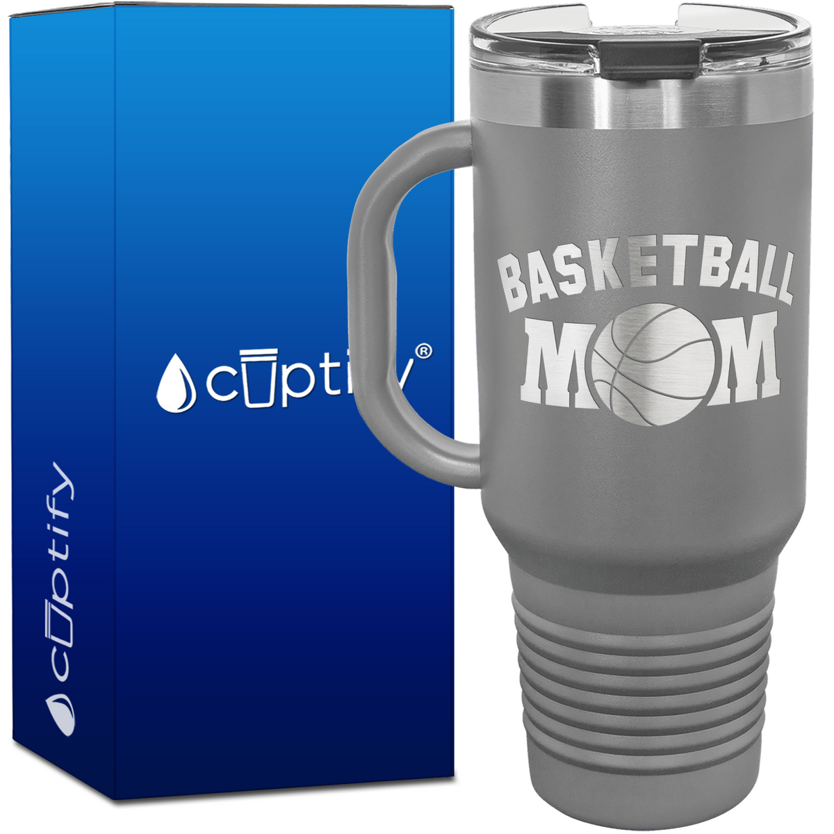 Basketball Mom 40oz Basketball Travel Mug