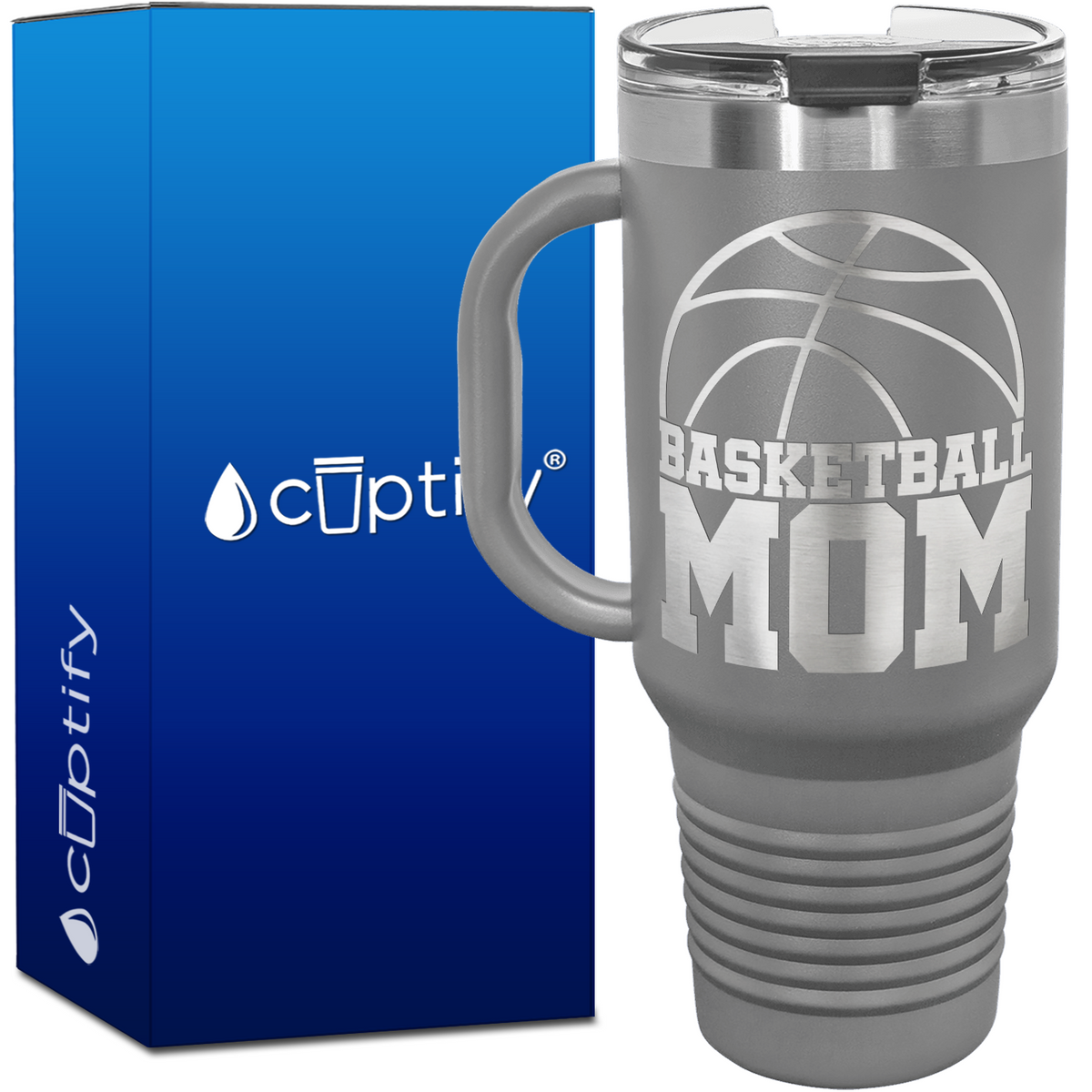 Basketball Mom 40oz Basketball Travel Mug