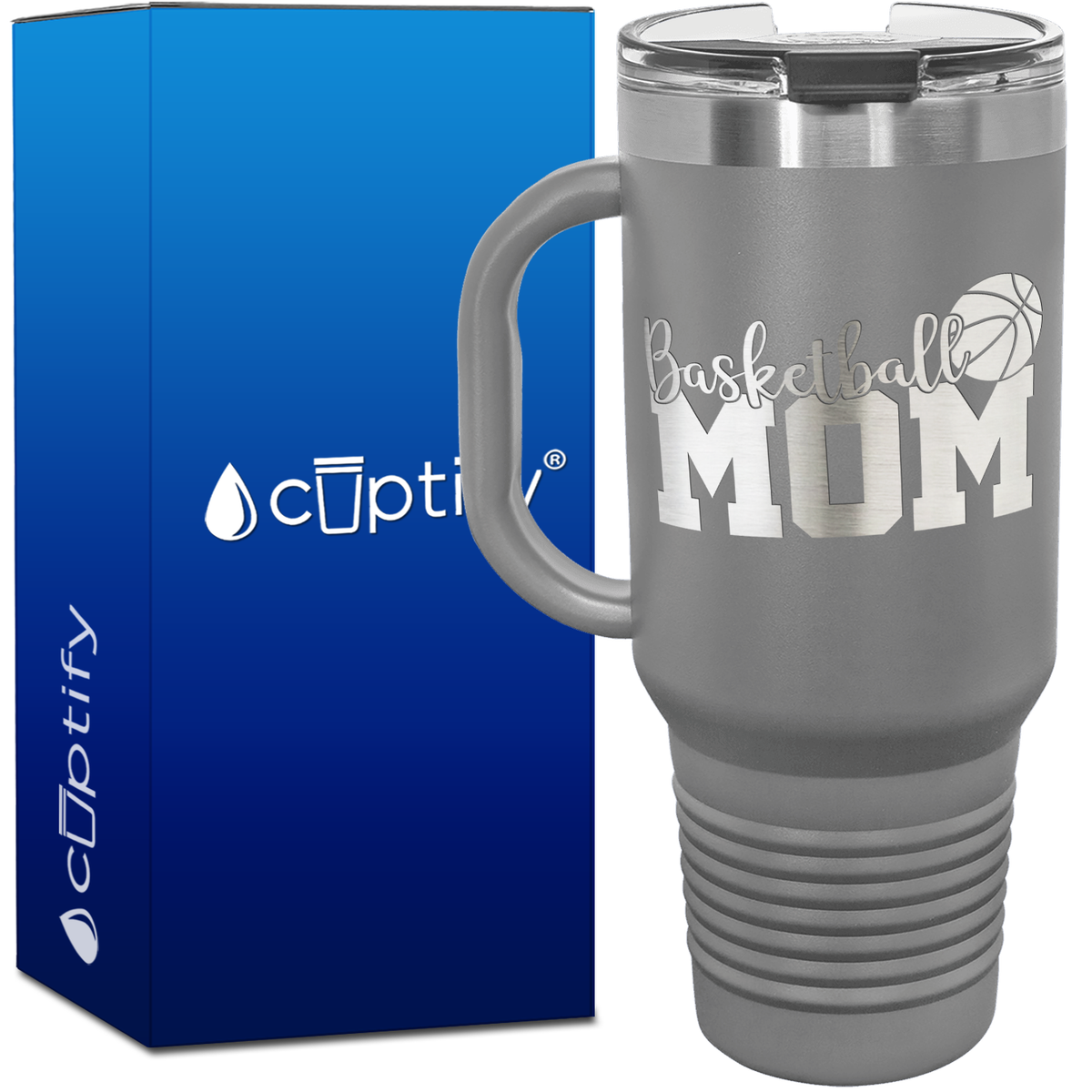 Basketball Mom 40oz Basketball Travel Mug