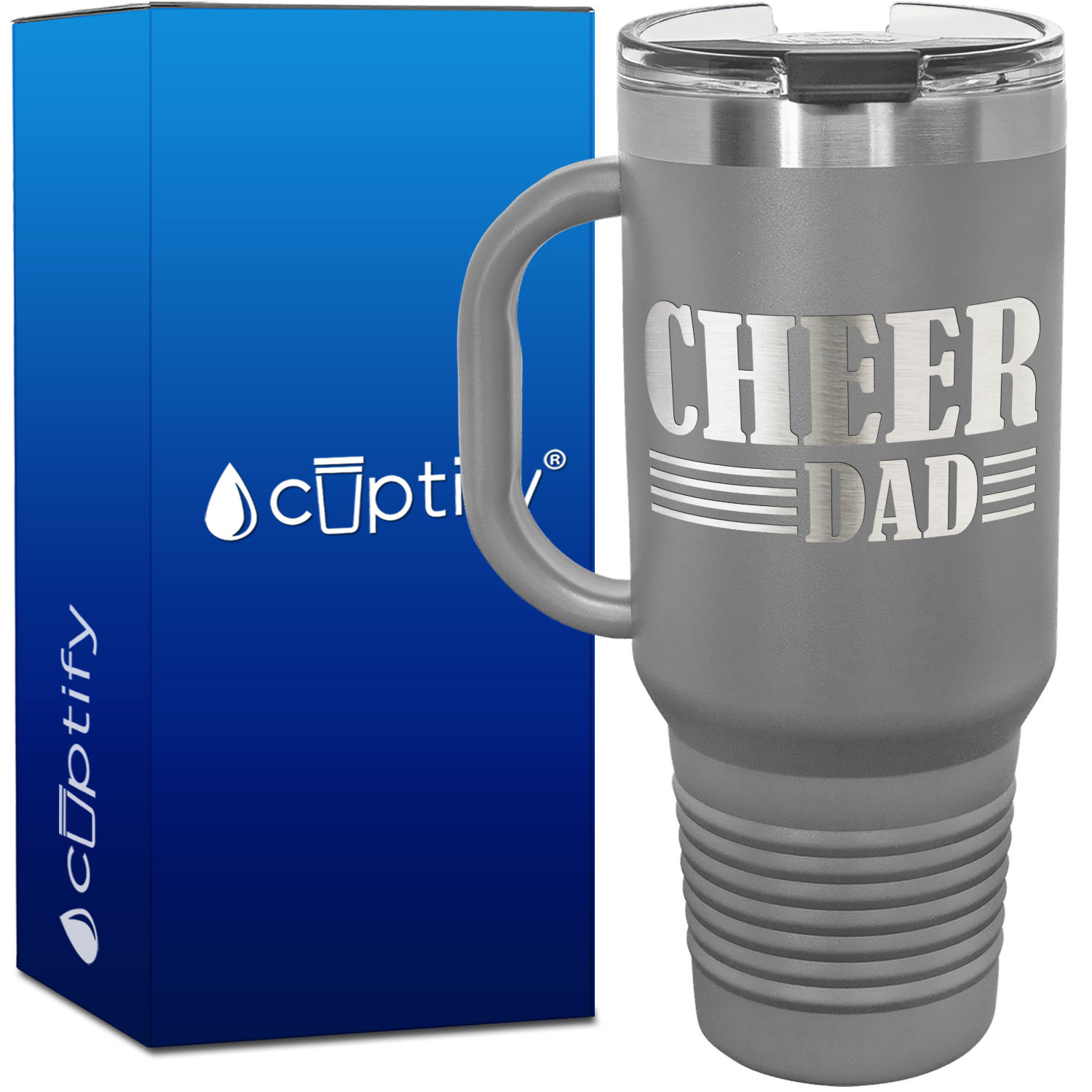 Cheer Dad Lines 40oz Cheer Travel Mug