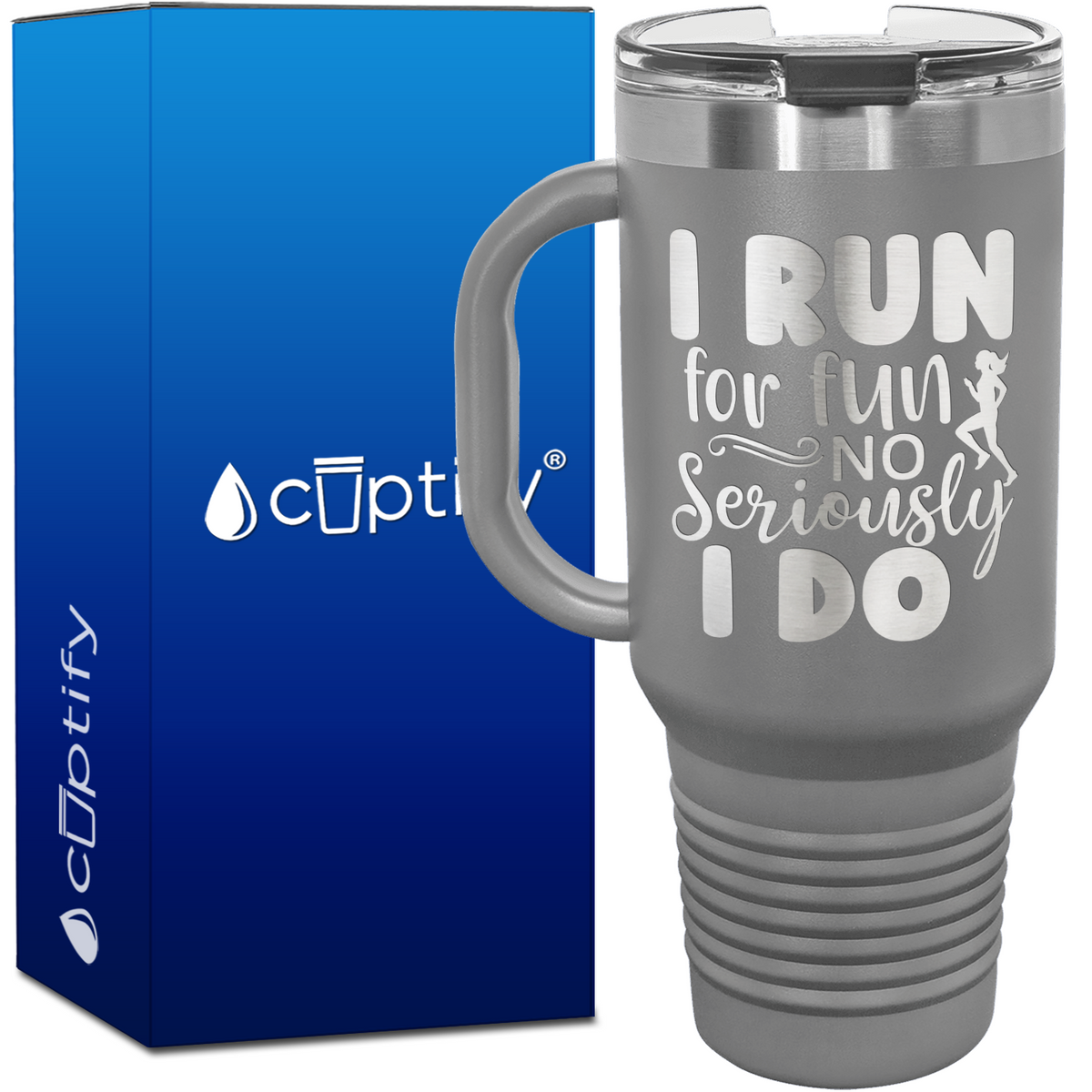 I Run for Fun No Seriously I Do 40oz Running Travel Mug