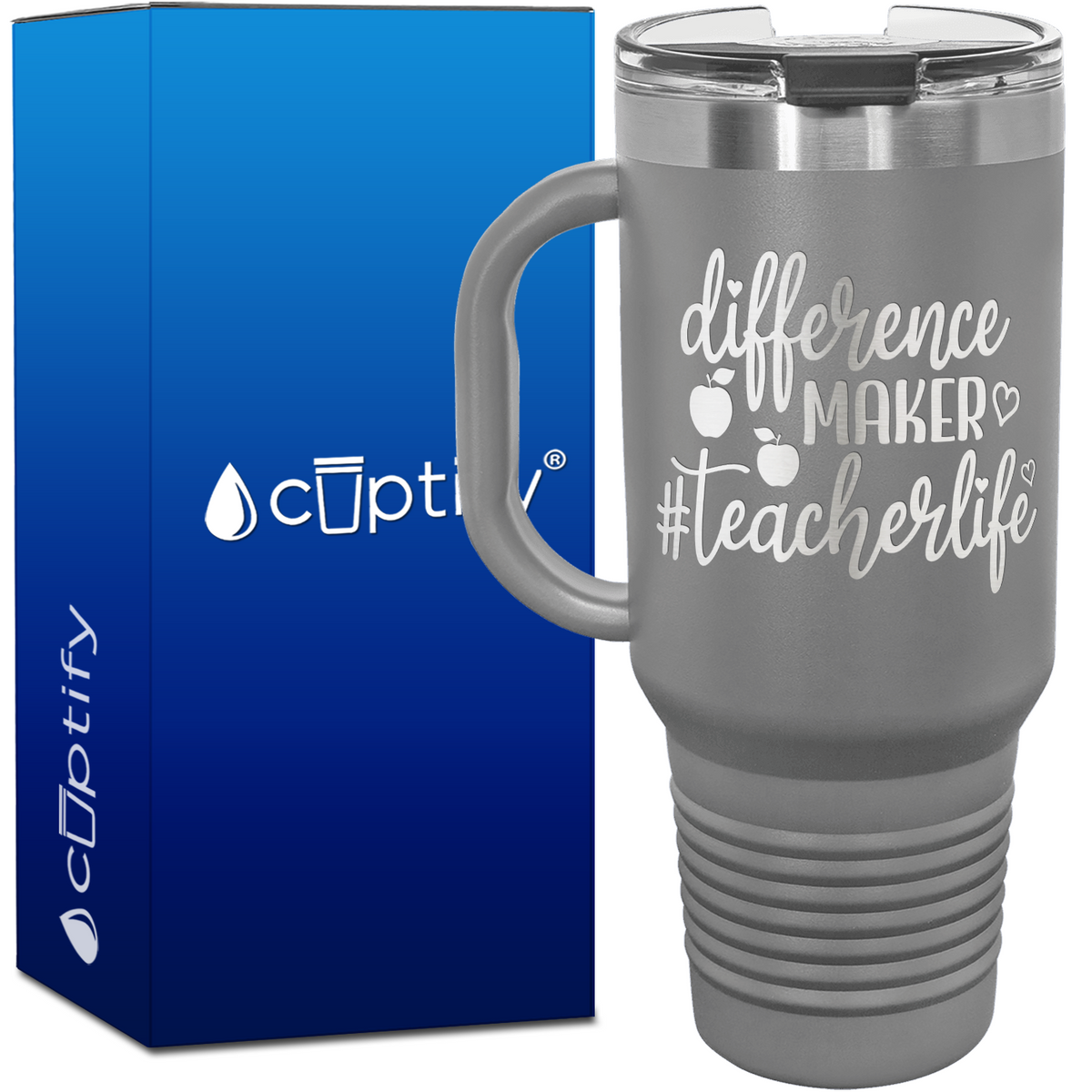 Difference Maker #Teacherlife 40oz Teacher Travel Mug