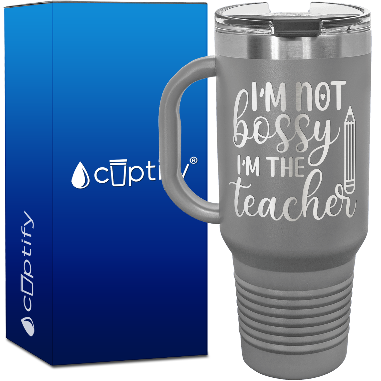 I'm Not Bossy I'm the Teacher 40oz Teacher Travel Mug