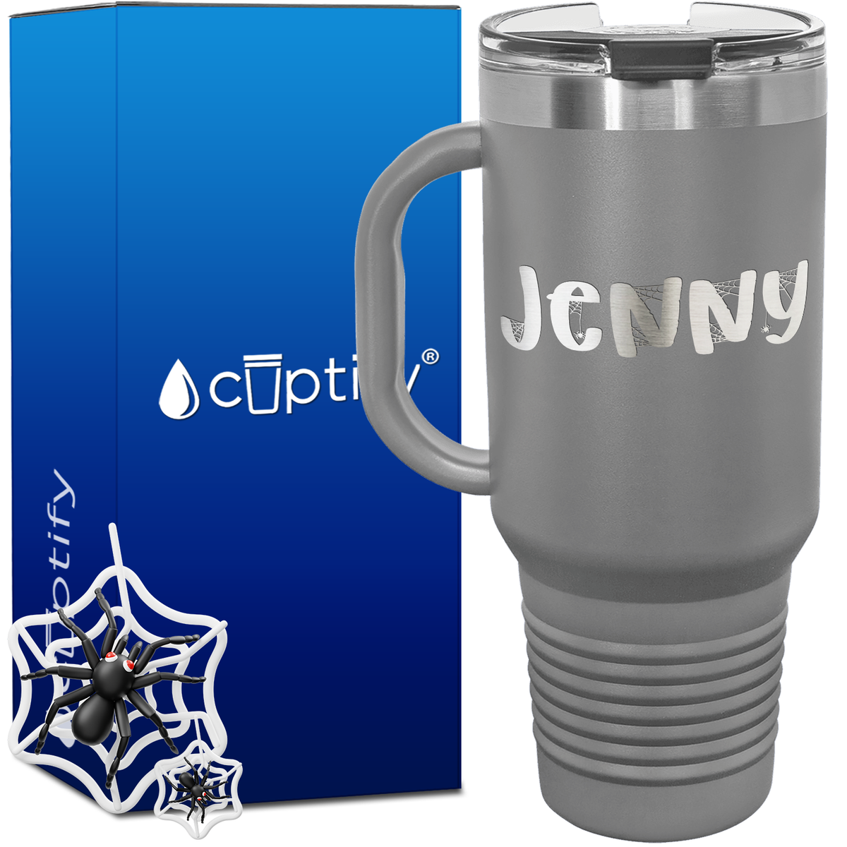 Personalized Spooky Font Style 40oz Halloween Travel Mug