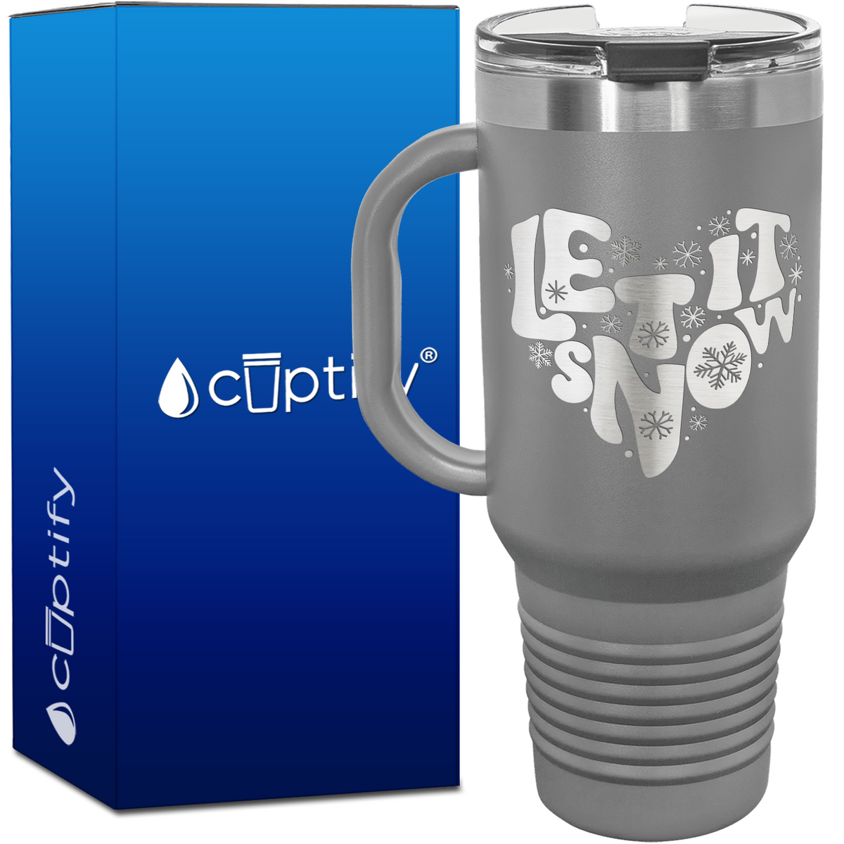 Let it Snow 40oz Christmas Travel Mug