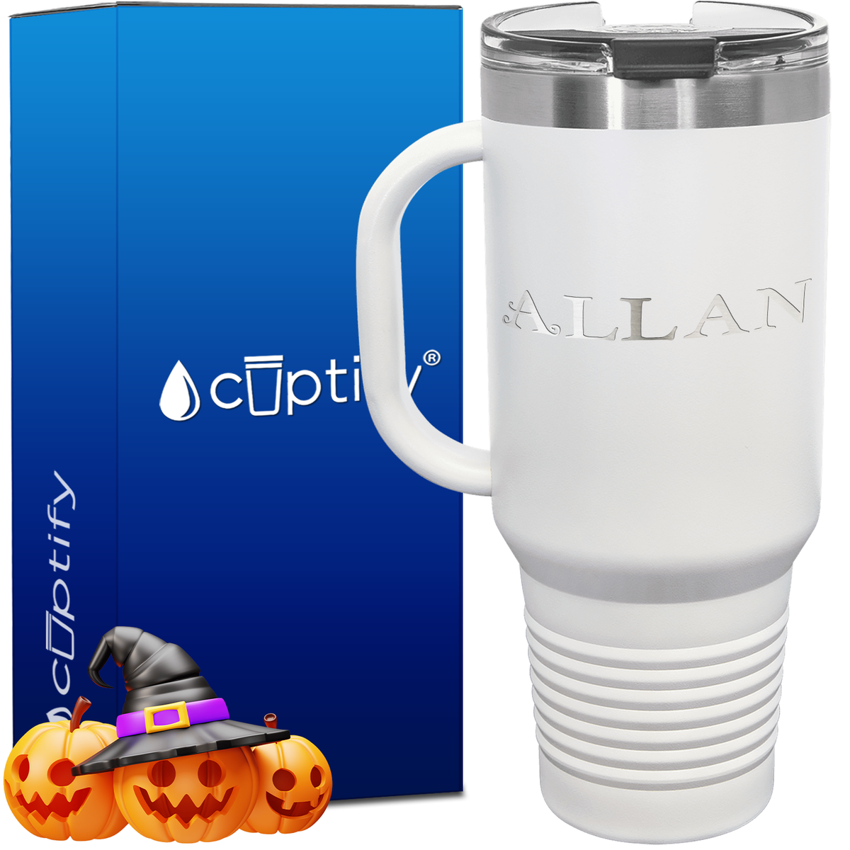 Personalized Eerie Font Style 40oz Halloween Travel Mug