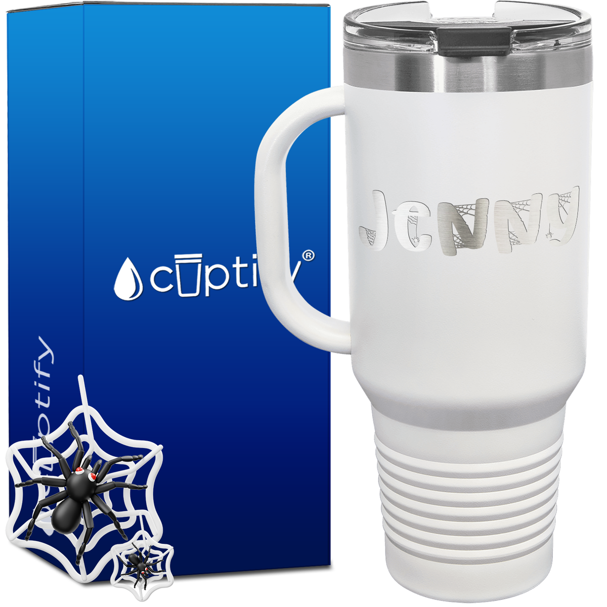 Personalized Spooky Font Style 40oz Halloween Travel Mug