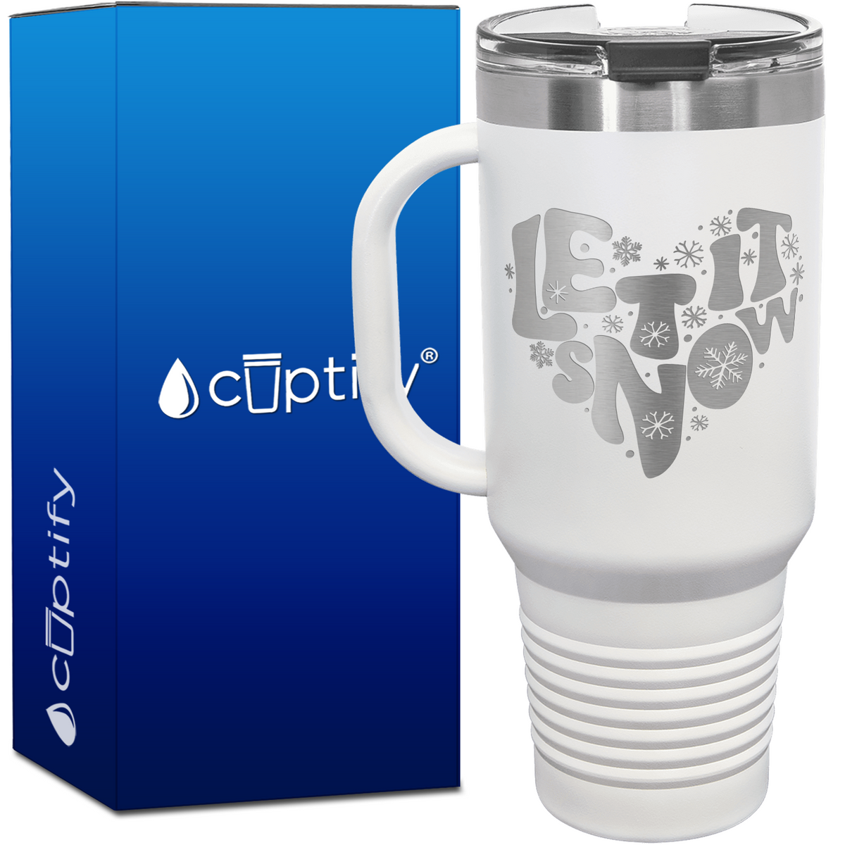 Let it Snow 40oz Christmas Travel Mug