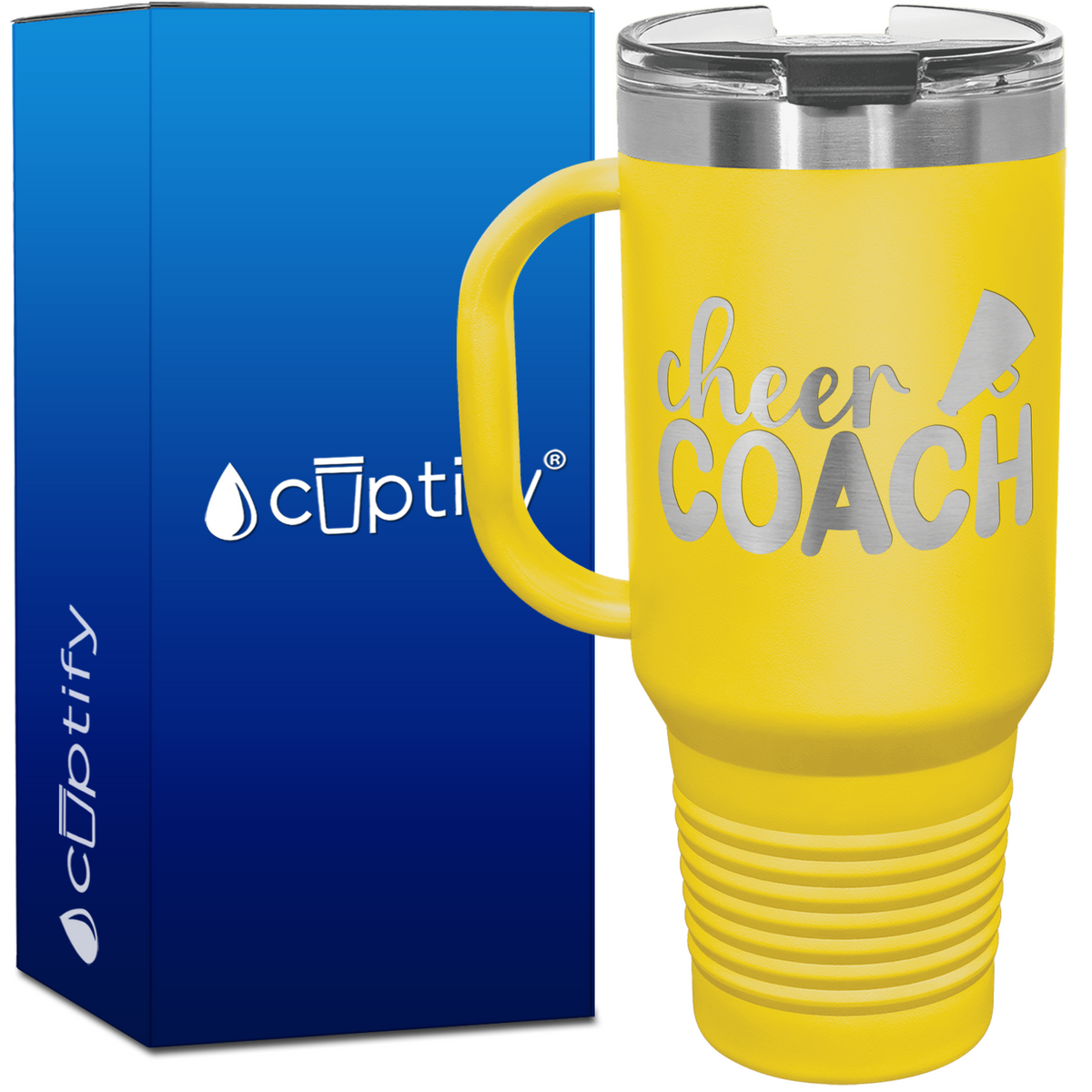 Cheer Coach with Megaphone 40oz Cheer Travel Mug