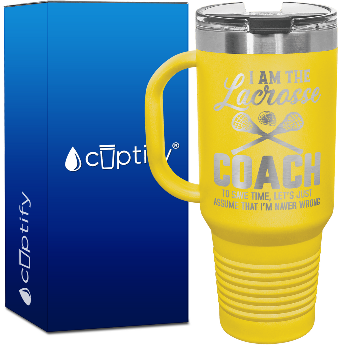 I am the Lacrosse Coach 40oz Coach Travel Mug