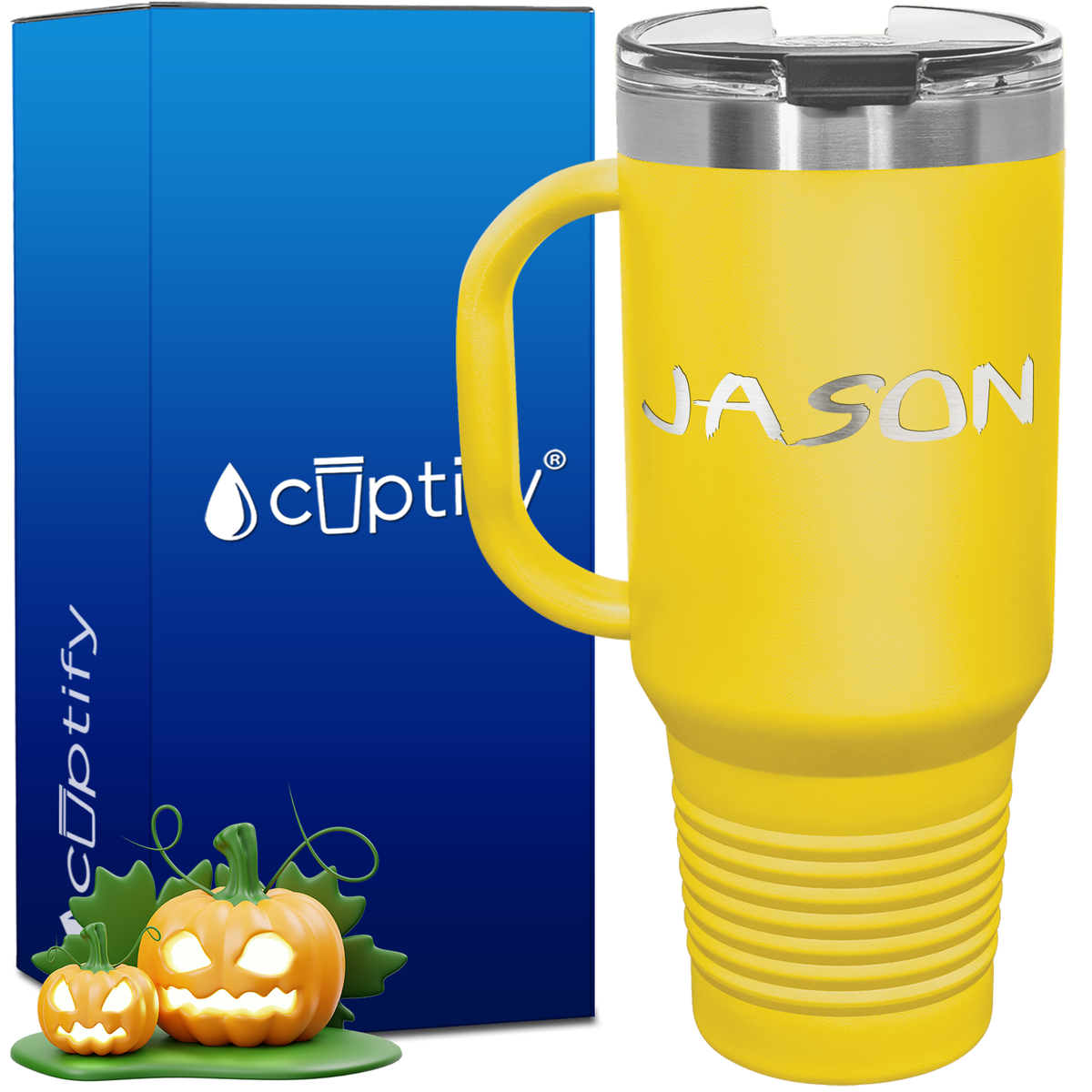 Personalized Scary Font Style 40oz Halloween Travel Mug