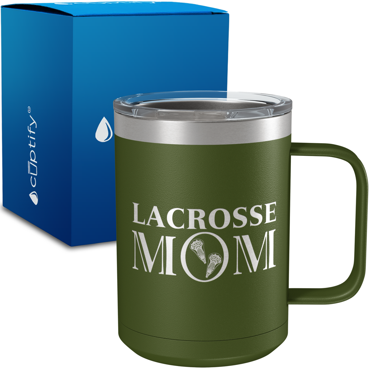 Lacrosse Mom 15oz Stainless Steel Mug