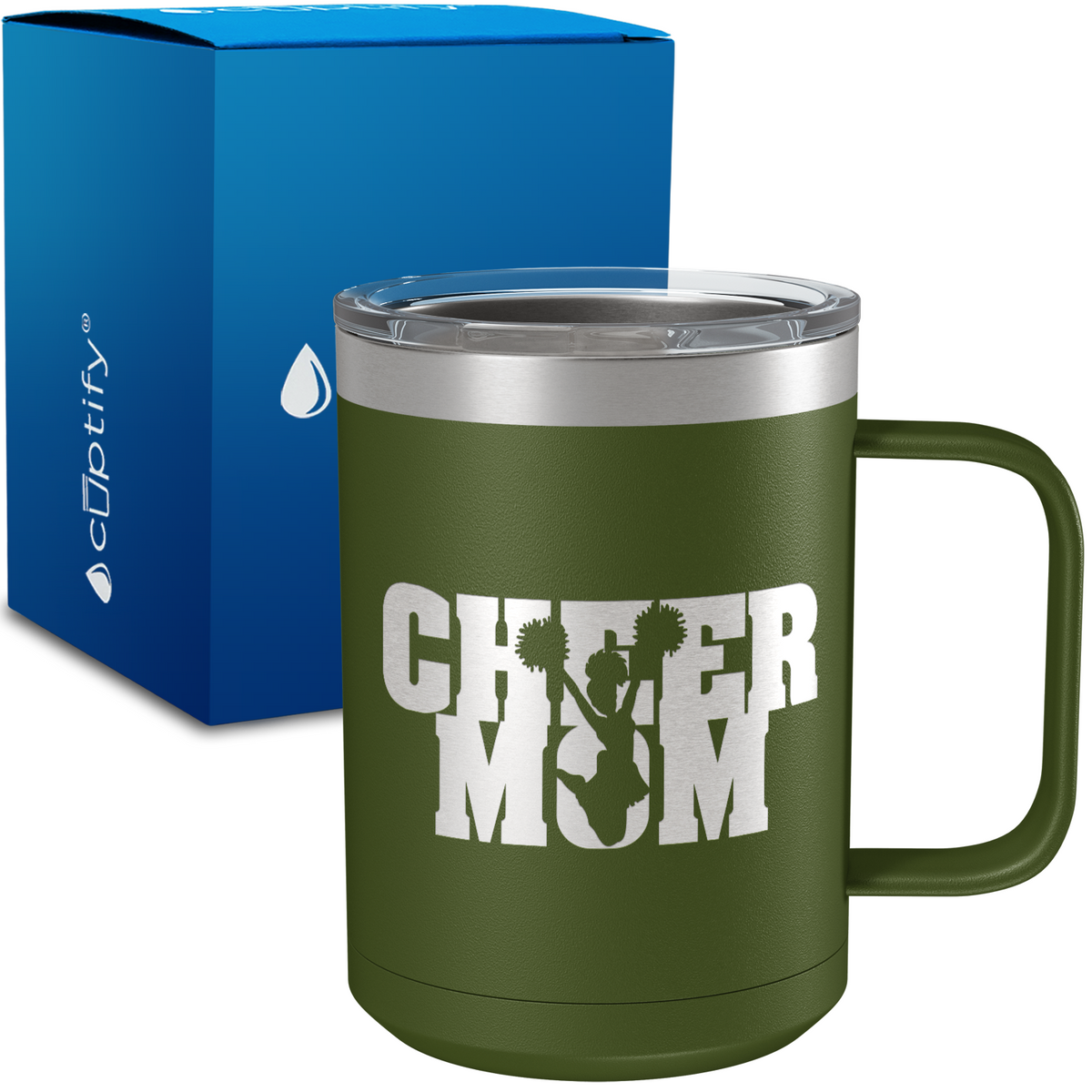 Cheer Mom 15oz Stainless Steel Mug