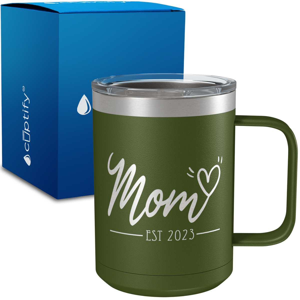 Mom Estimate Heart 15oz Stainless Steel Mug