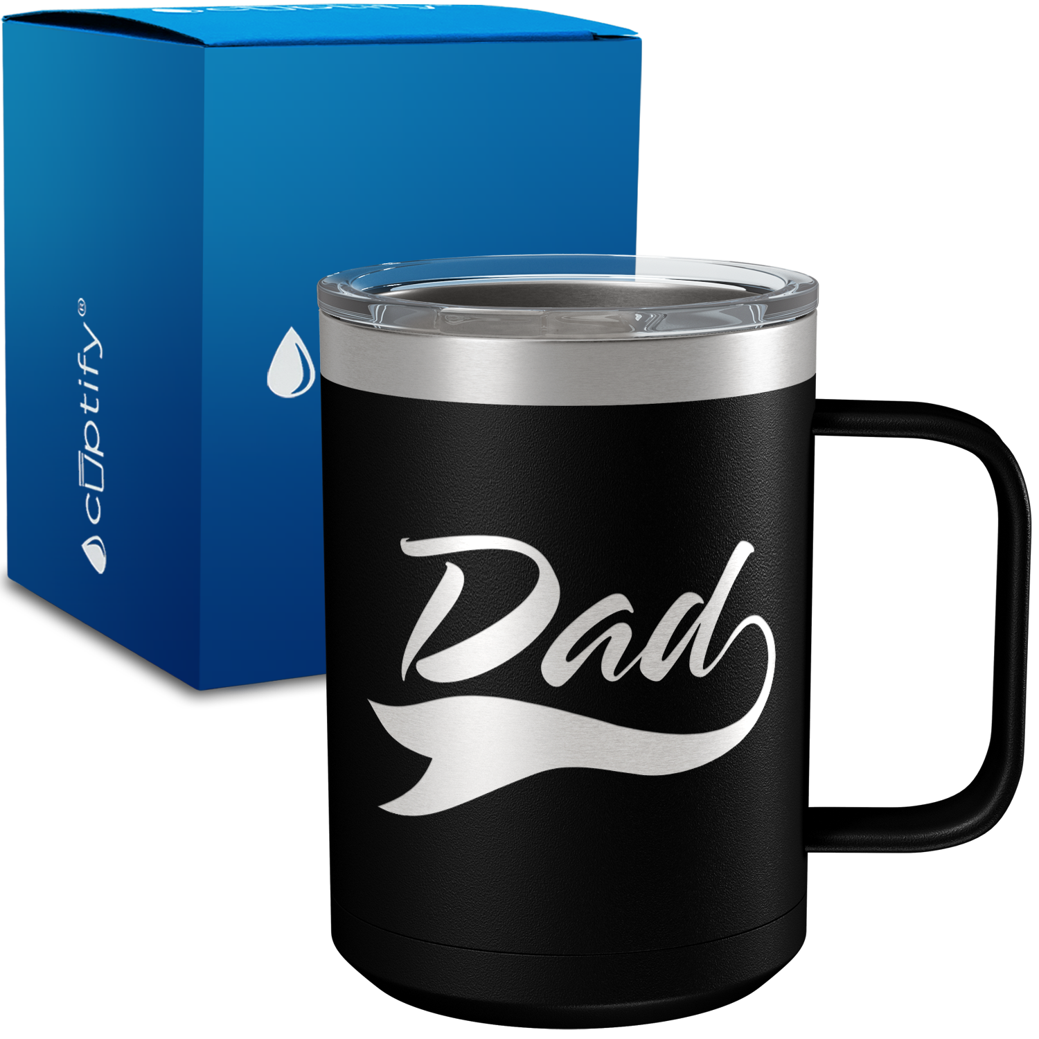 Dad Swoosh 15oz Stainless Steel Mug