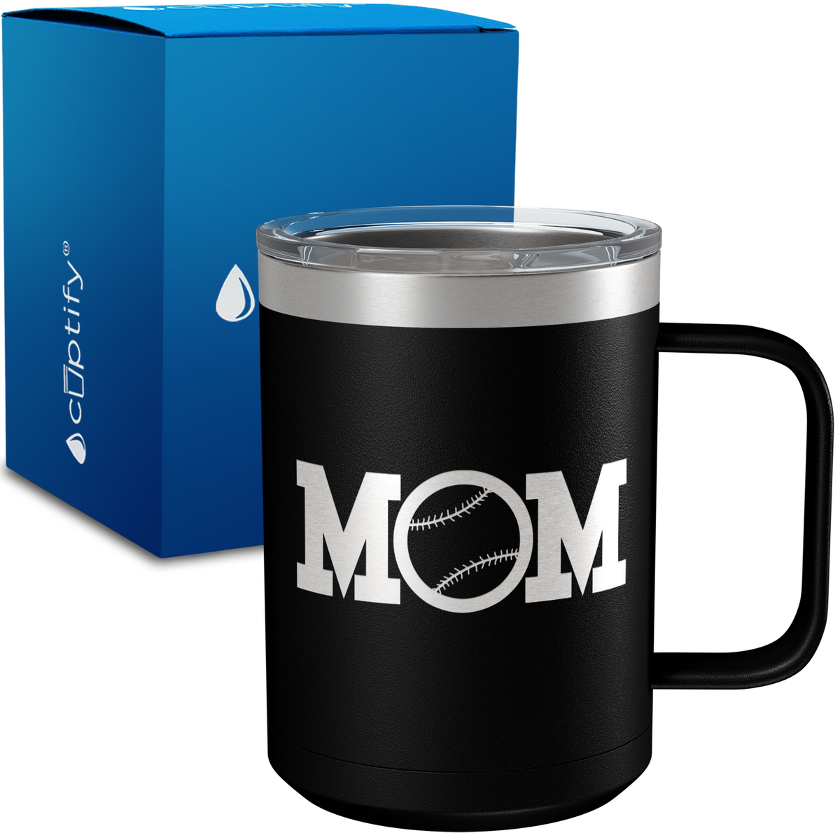 Baseball Mom 15oz Stainless Steel Mug