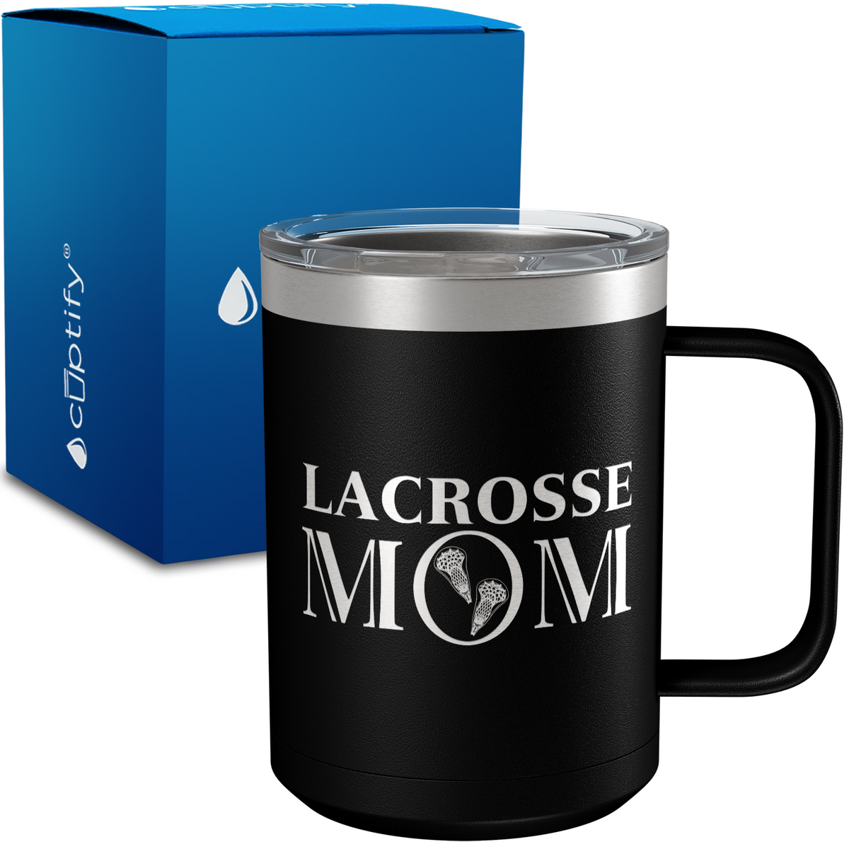 Lacrosse Mom 15oz Stainless Steel Mug