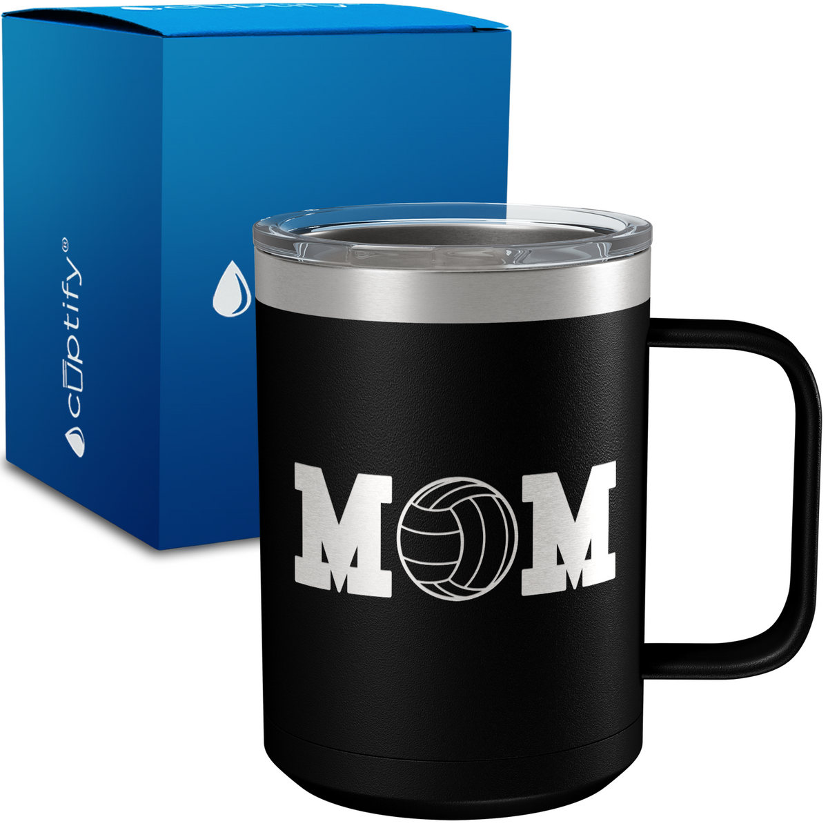 Volleyball Mom 15oz Stainless Steel Mug