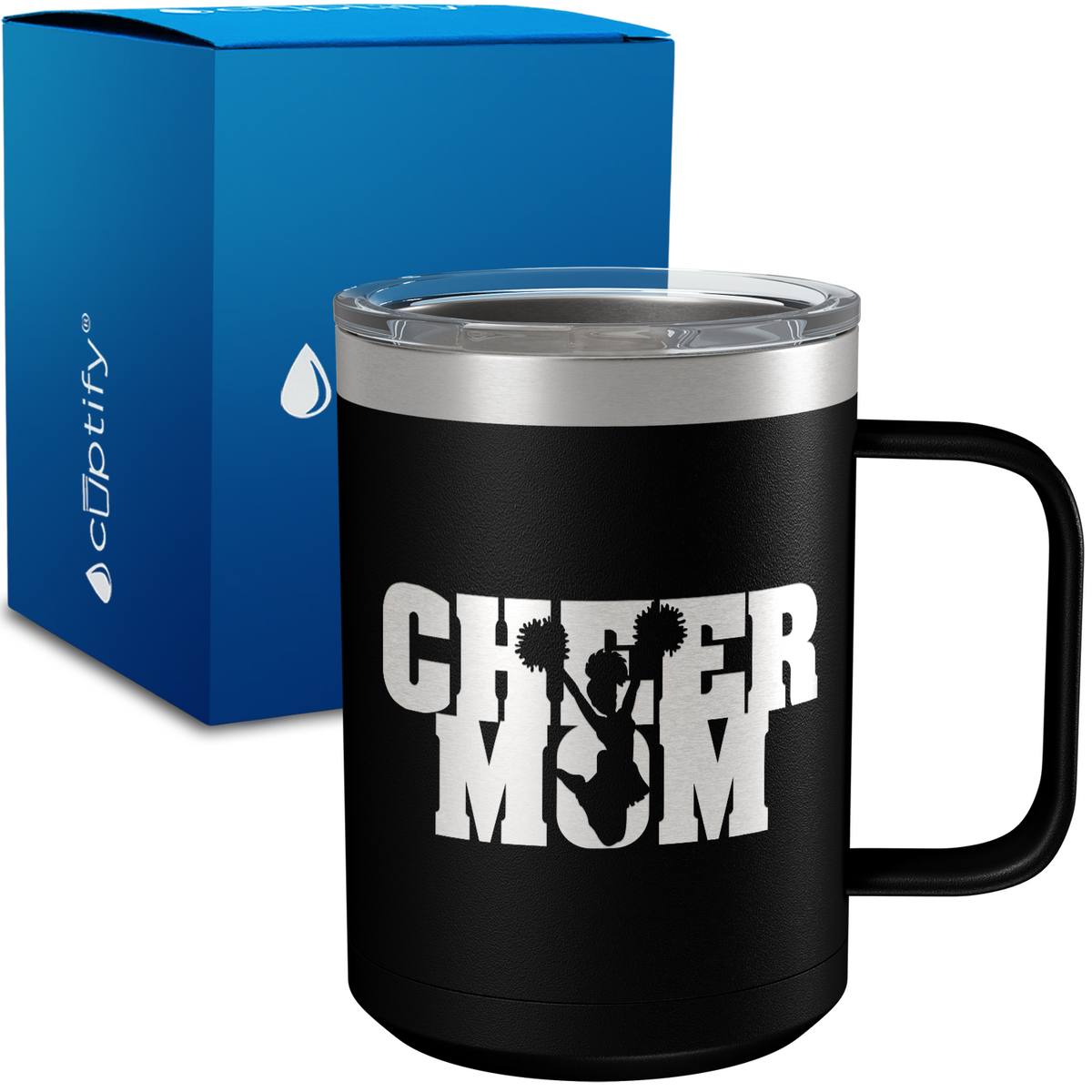 Cheer Mom 15oz Stainless Steel Mug