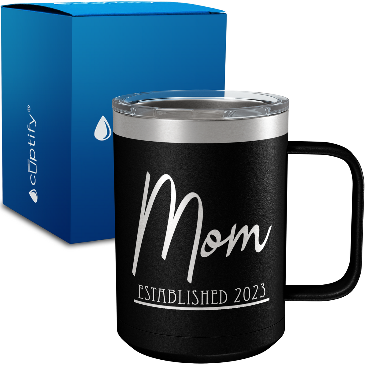 Mom Established 15oz Stainless Steel Mug