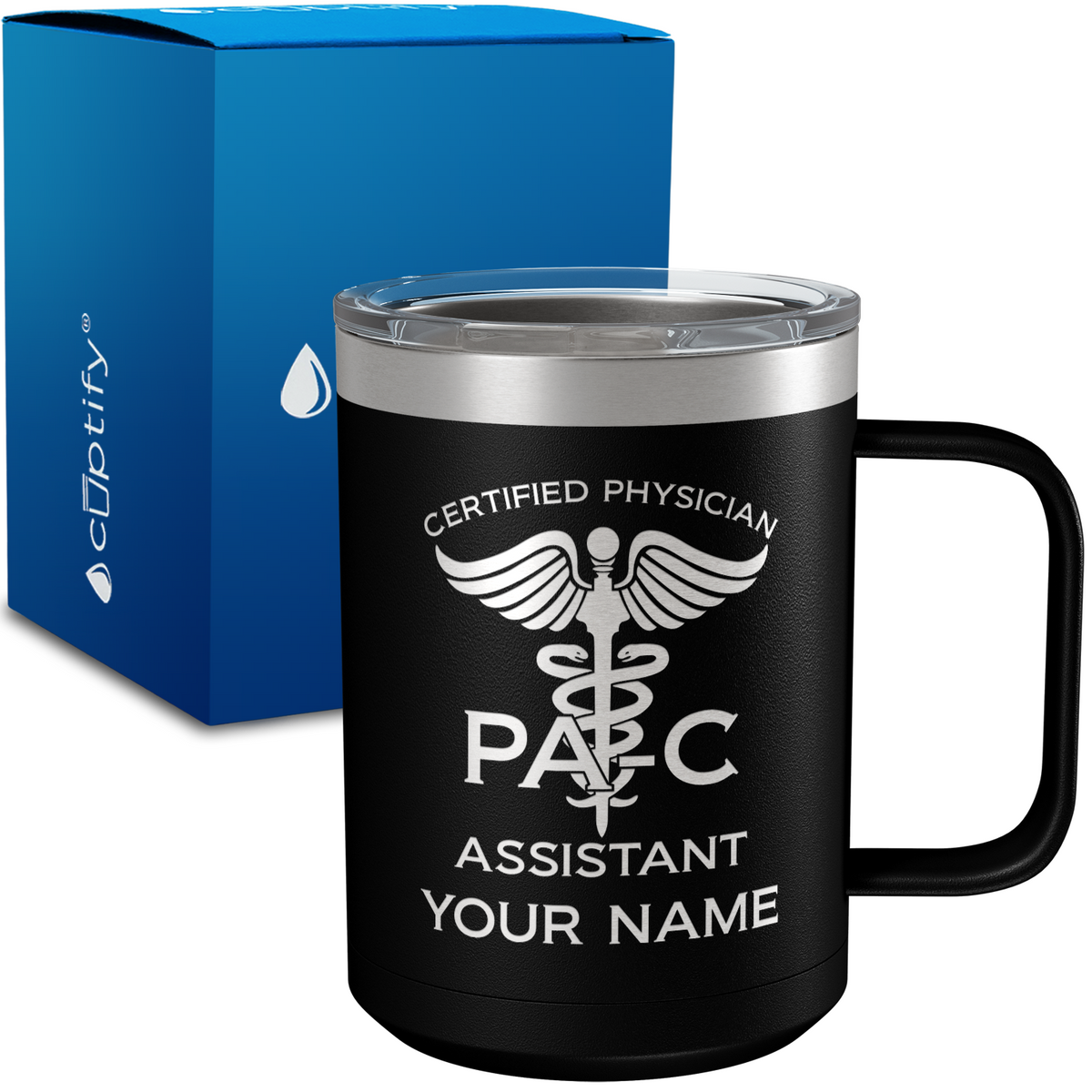 PA-C Certified Physician Assistant Personalized 15oz Stainless Steel Mug