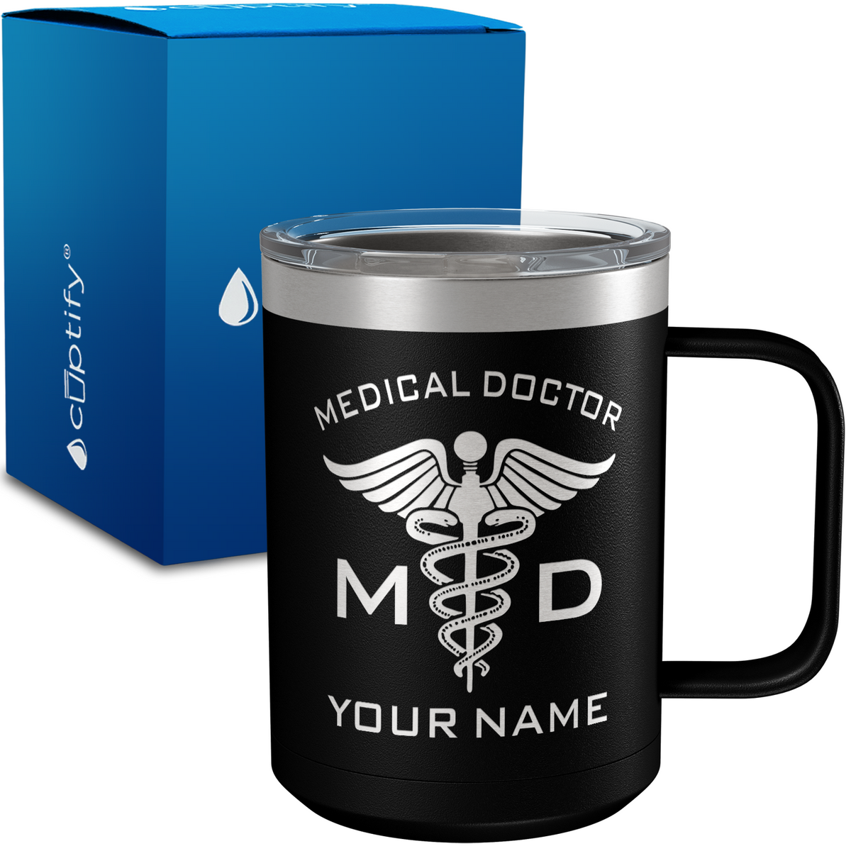 MD Medical Doctor Personalized 15oz Stainless Steel Mug