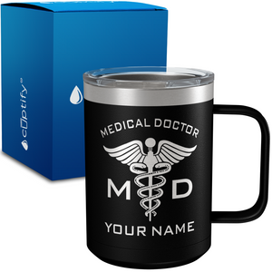 MD Medical Doctor Personalized 15oz Stainless Steel Mug