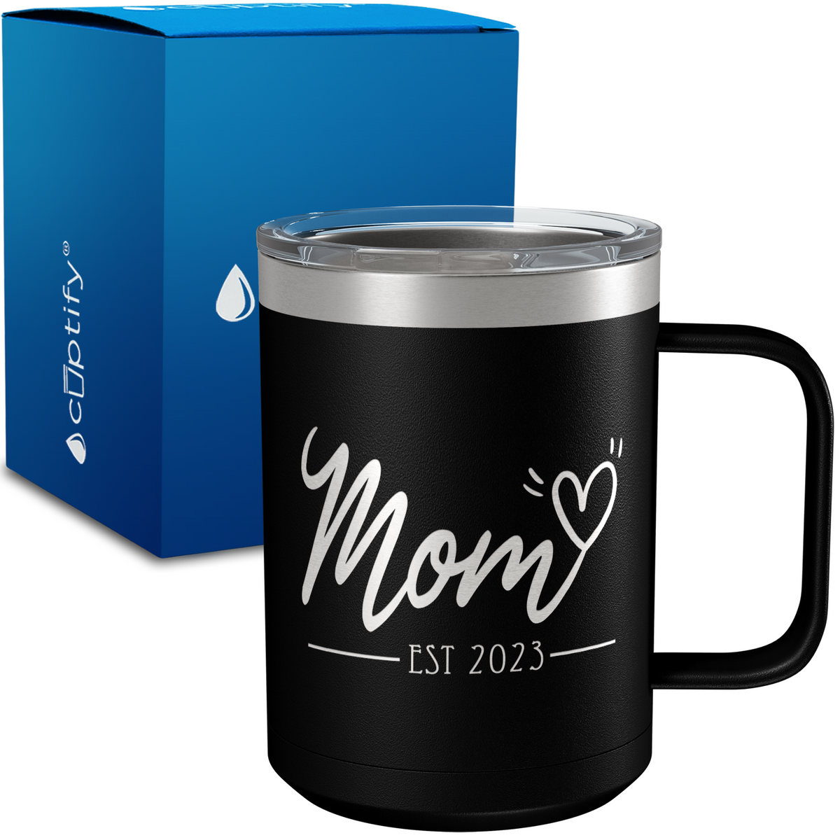 Mom Estimate Heart 15oz Stainless Steel Mug