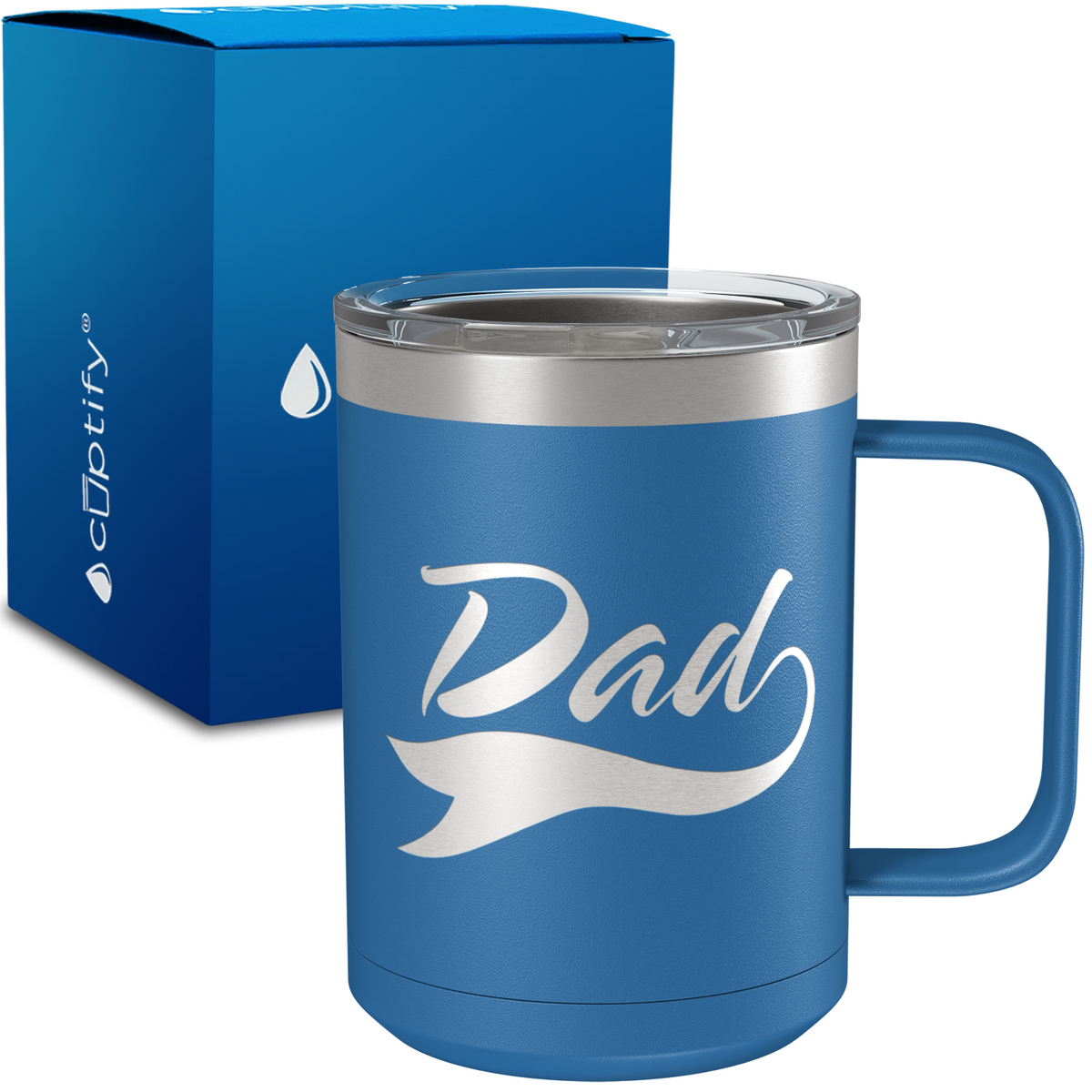 Dad Swoosh 15oz Stainless Steel Mug