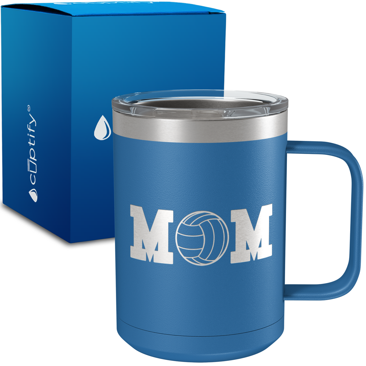 Volleyball Mom 15oz Stainless Steel Mug