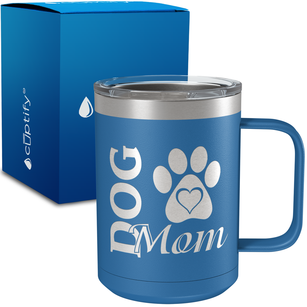 Dog Mom 15oz Stainless Steel Mug