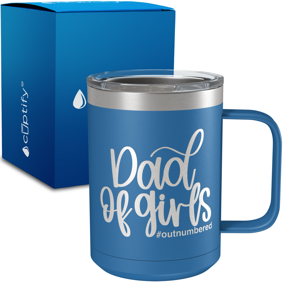 Dad of Girls 15oz Stainless Steel Mug