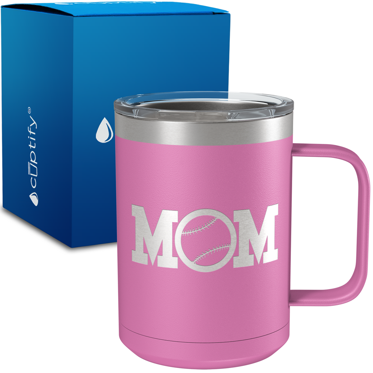 Baseball Mom 15oz Stainless Steel Mug