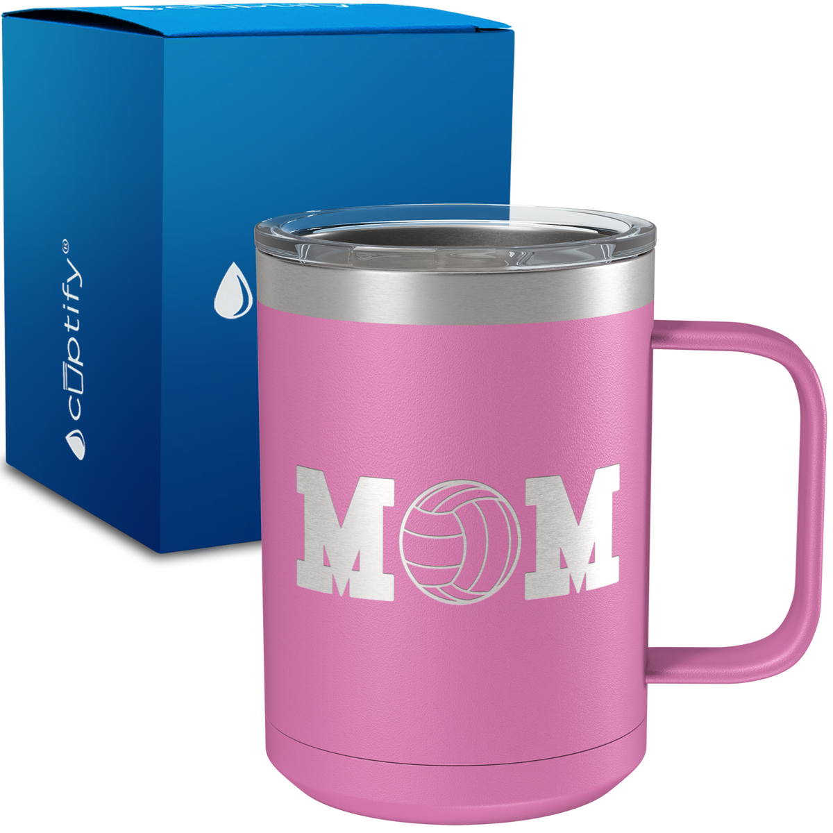 Volleyball Mom 15oz Stainless Steel Mug