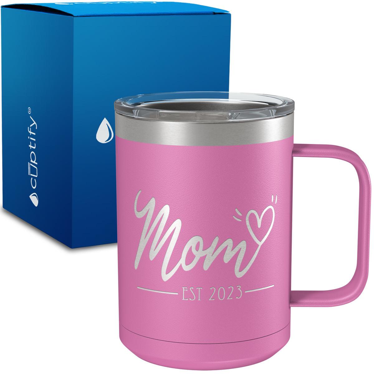 Mom Estimate Heart 15oz Stainless Steel Mug