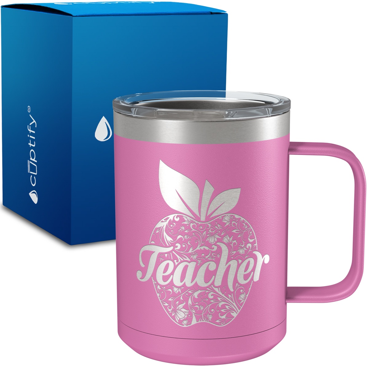 Teacher Apple 15oz Stainless Steel Mug