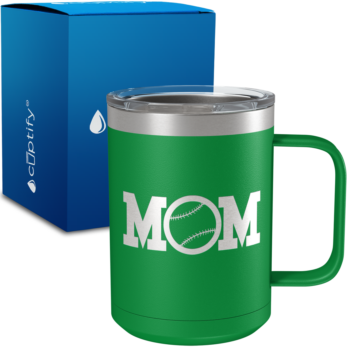 Baseball Mom 15oz Stainless Steel Mug