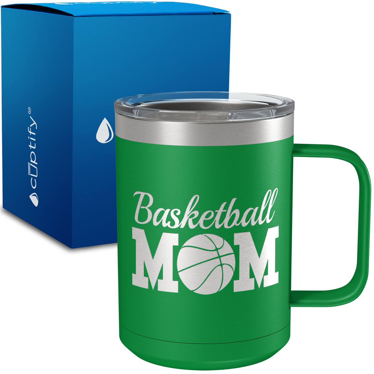Basketball Mom 15oz Stainless Steel Mug