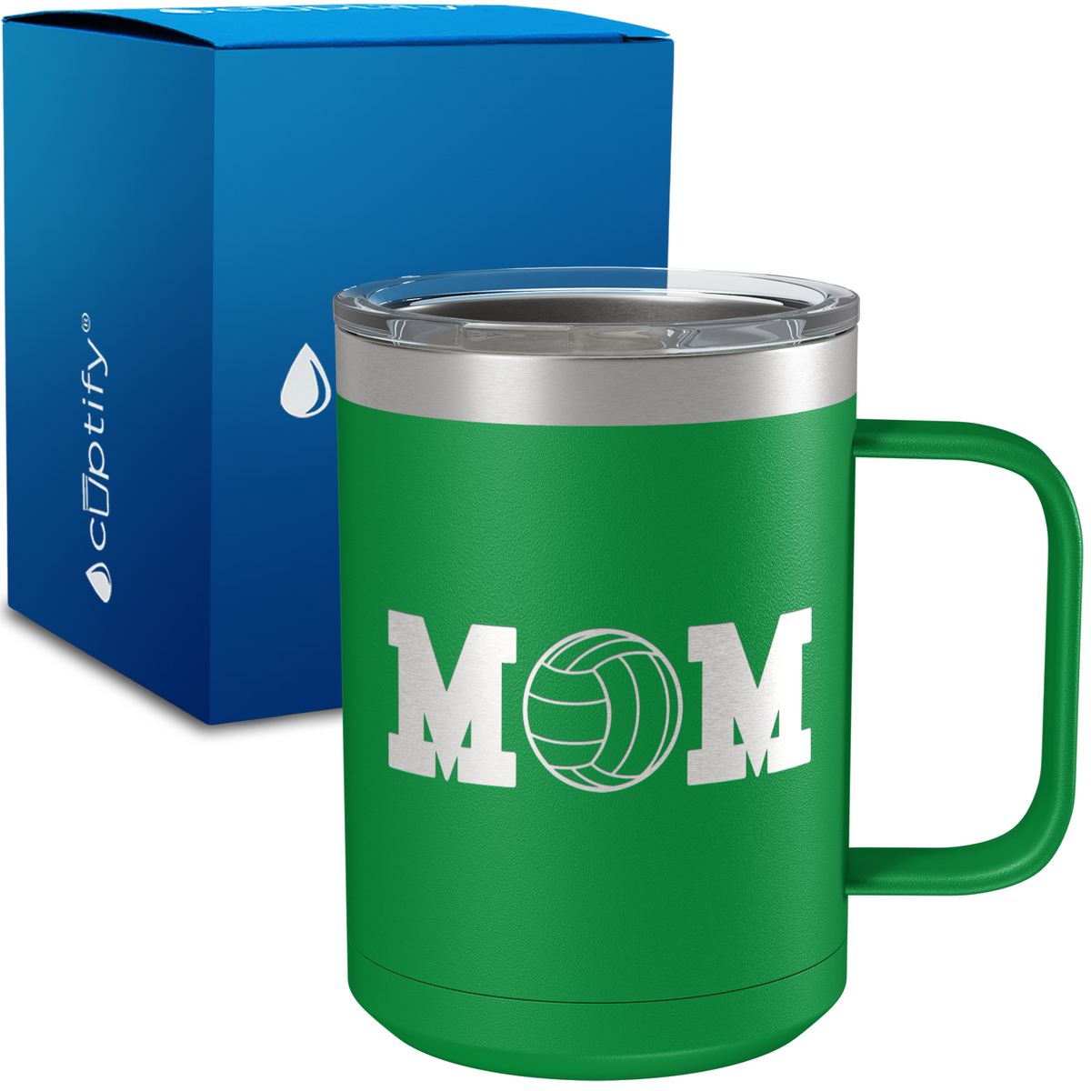 Volleyball Mom 15oz Stainless Steel Mug