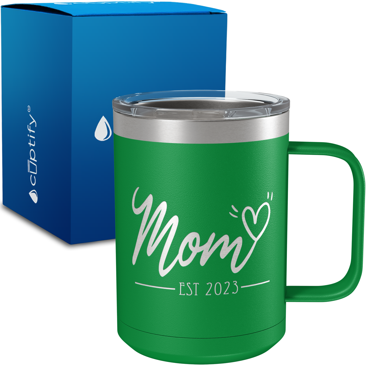 Mom Estimate Heart 15oz Stainless Steel Mug