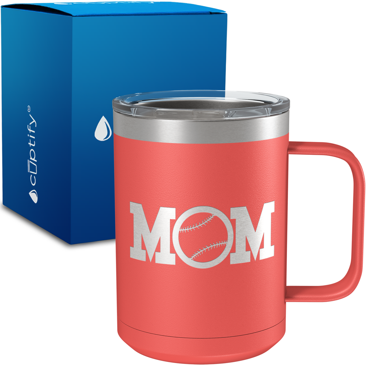 Baseball Mom 15oz Stainless Steel Mug