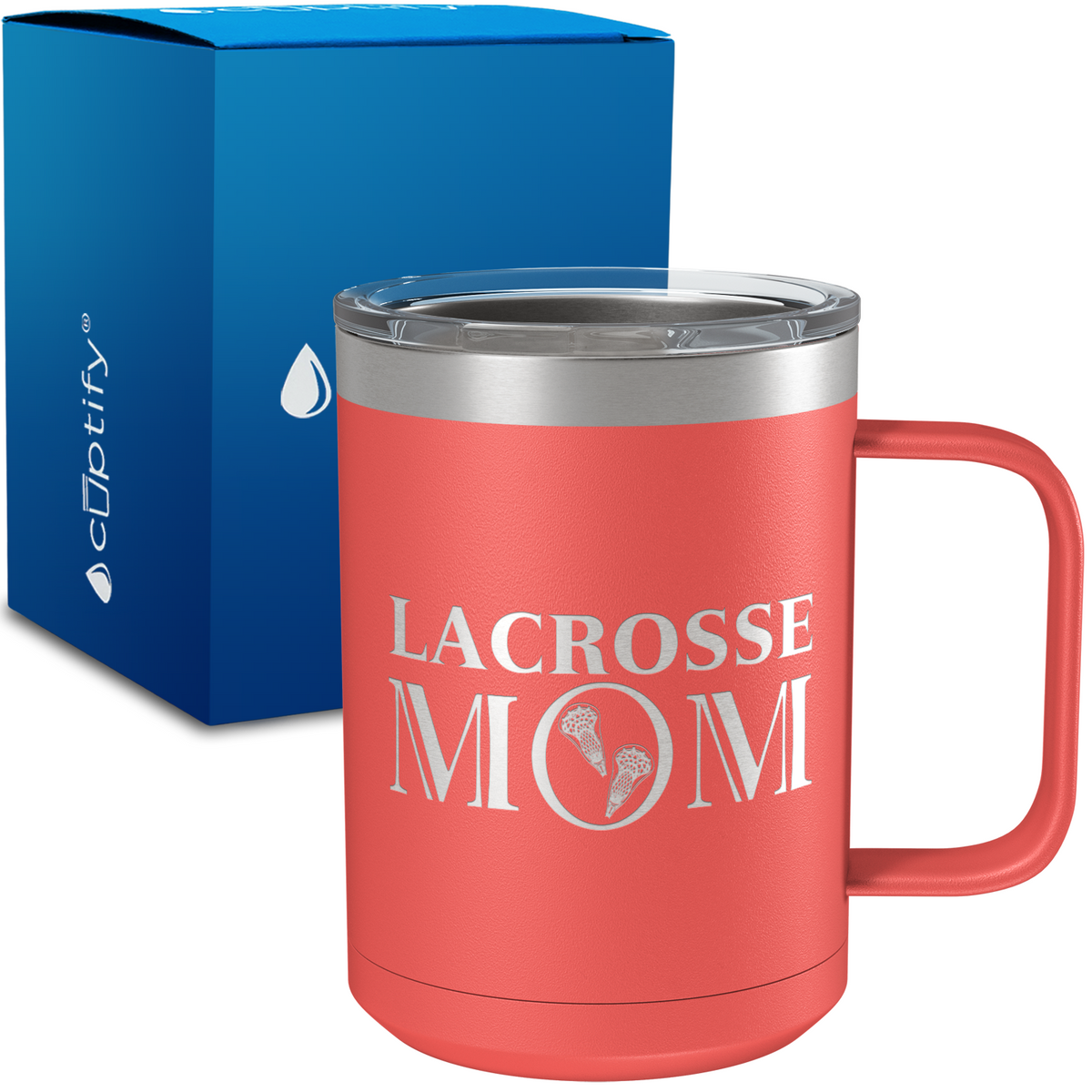 Lacrosse Mom 15oz Stainless Steel Mug