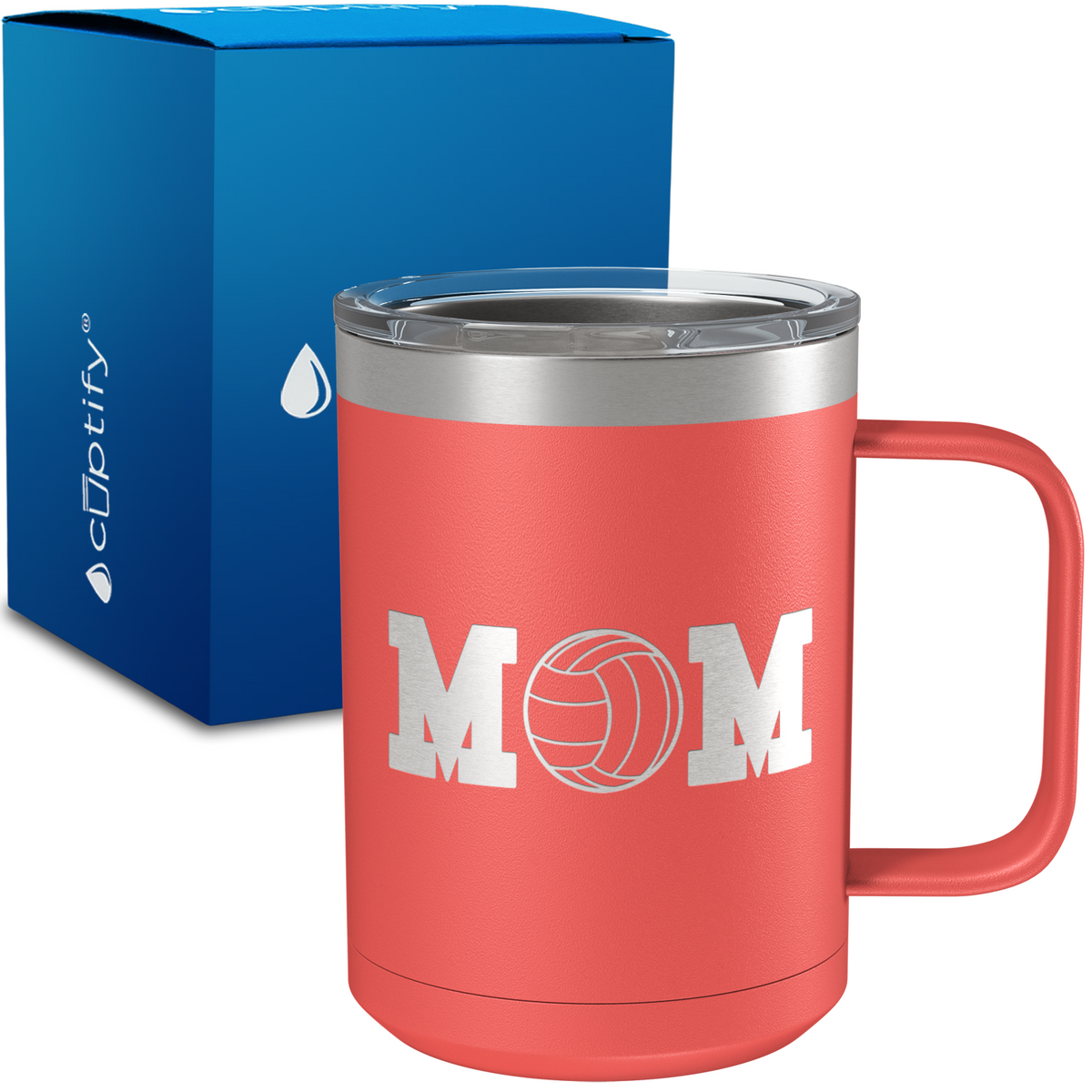 Volleyball Mom 15oz Stainless Steel Mug