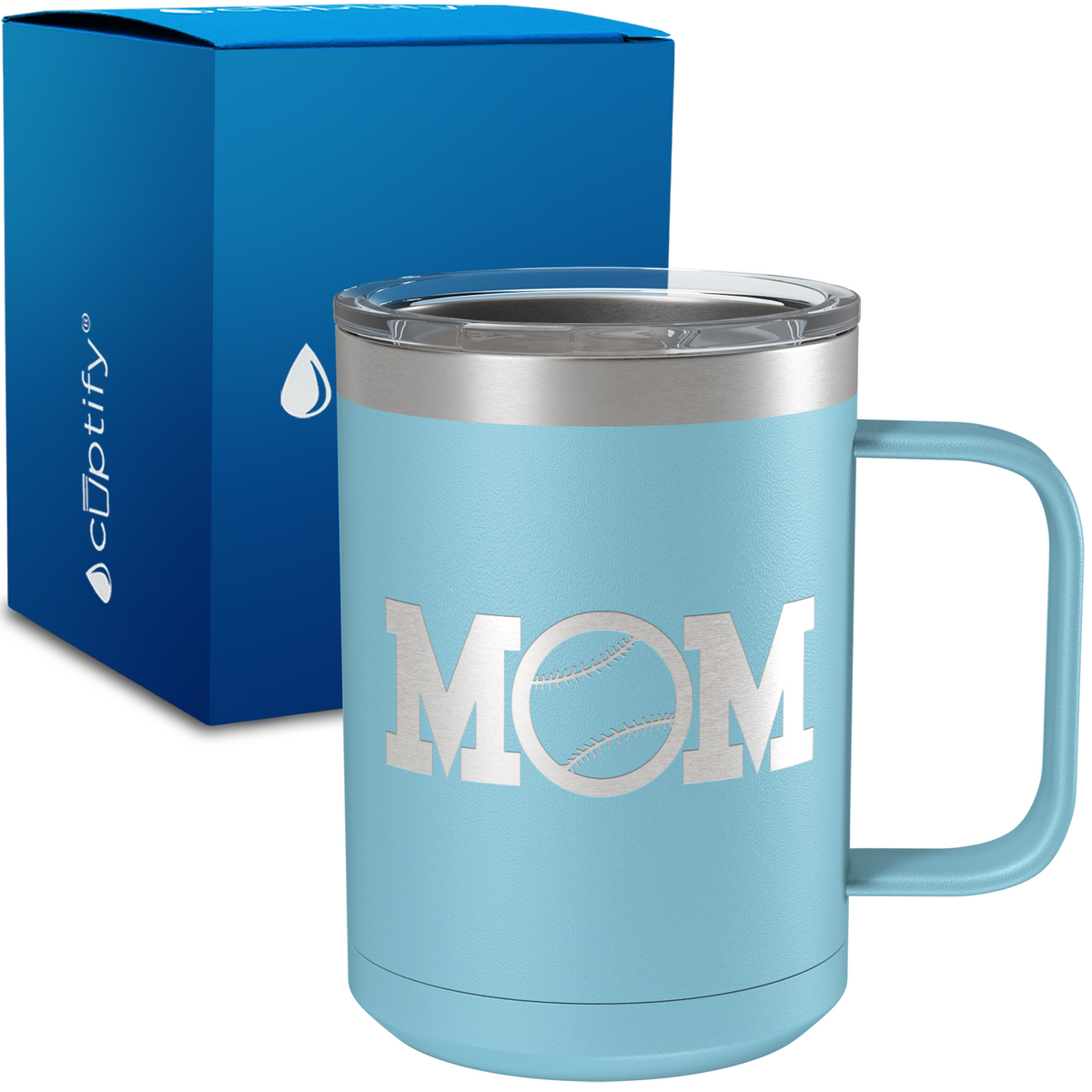 Baseball Mom 15oz Stainless Steel Mug