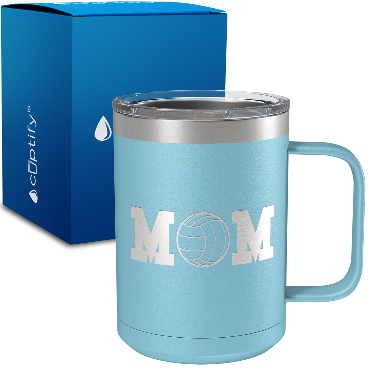 Volleyball Mom 15oz Stainless Steel Mug