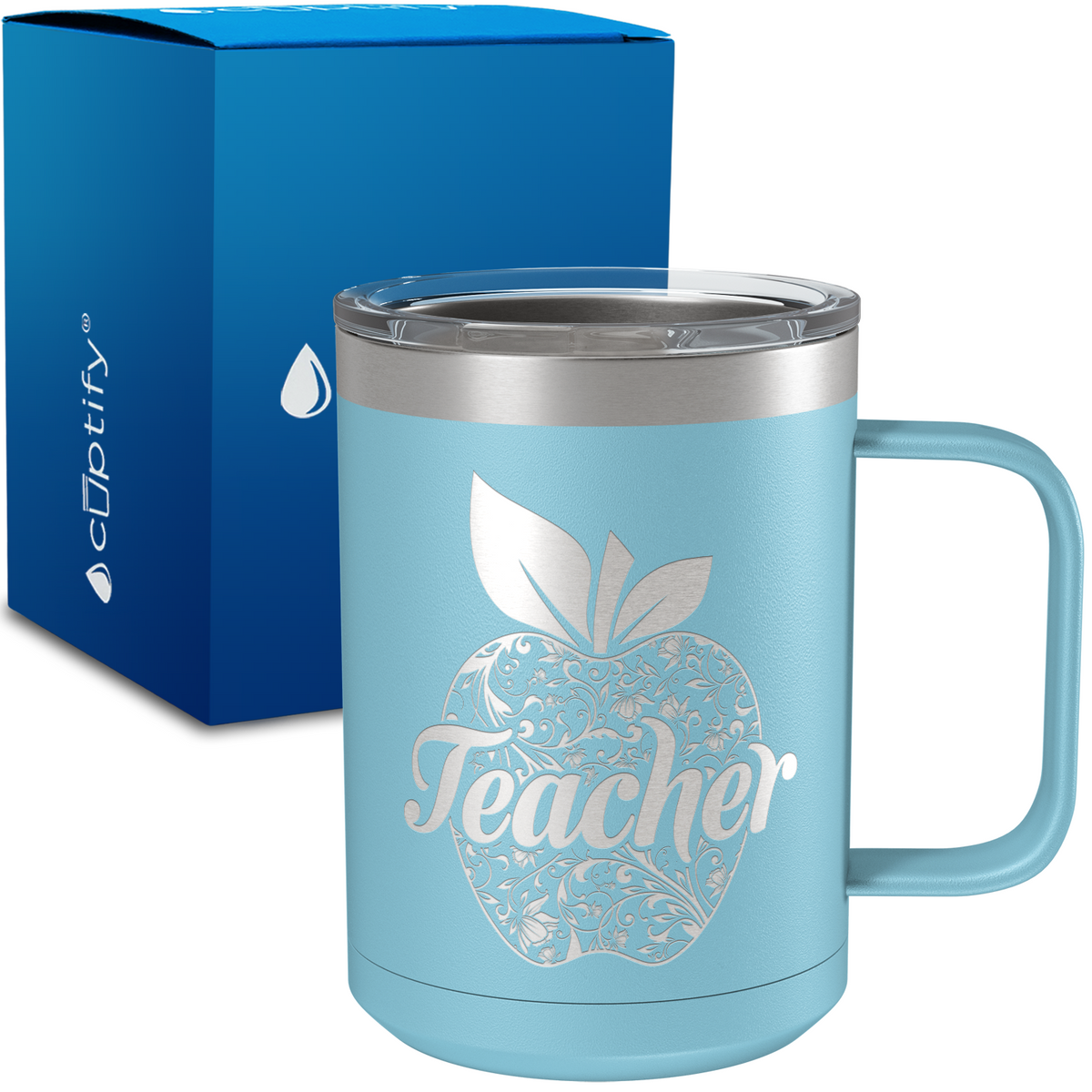 Teacher Apple 15oz Stainless Steel Mug