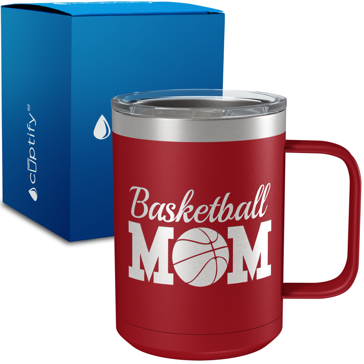 Basketball Mom 15oz Stainless Steel Mug