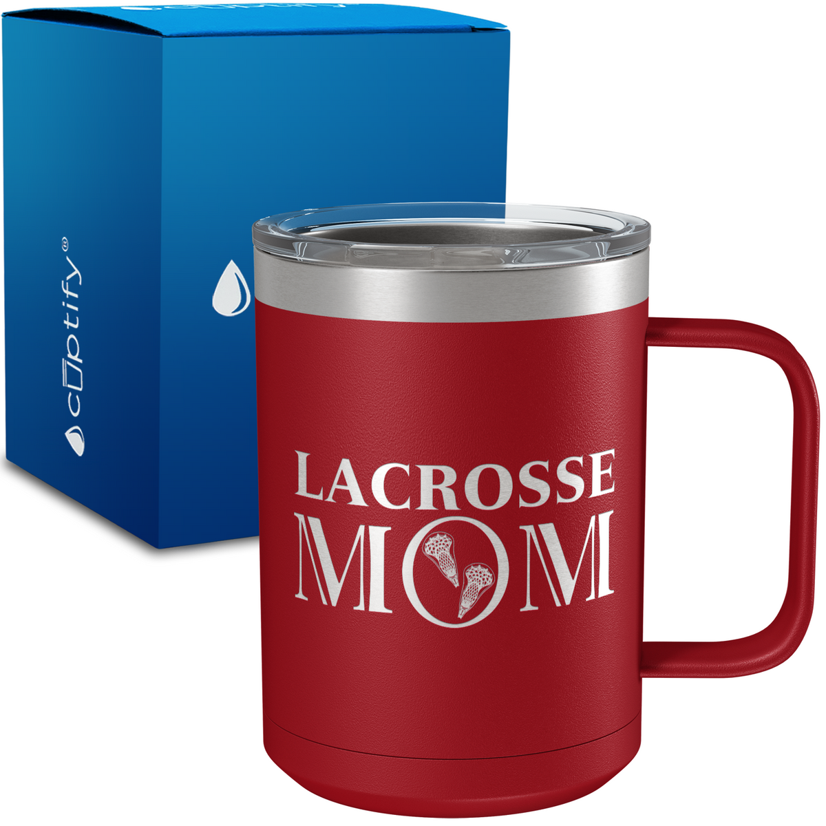 Lacrosse Mom 15oz Stainless Steel Mug