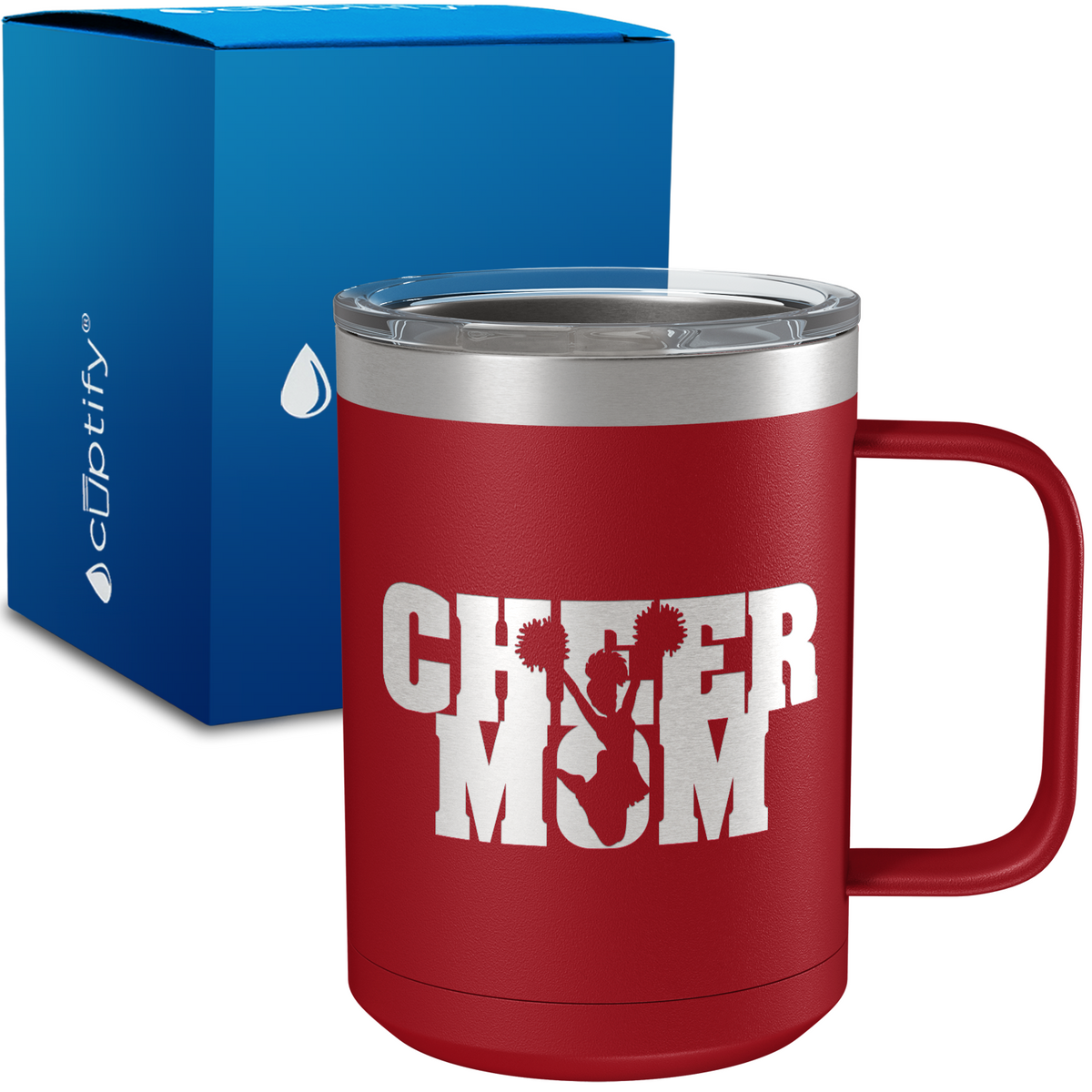 Cheer Mom 15oz Stainless Steel Mug